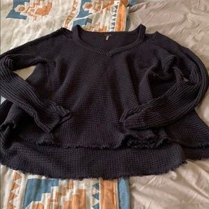 Free people tunic cold shoulder sweater